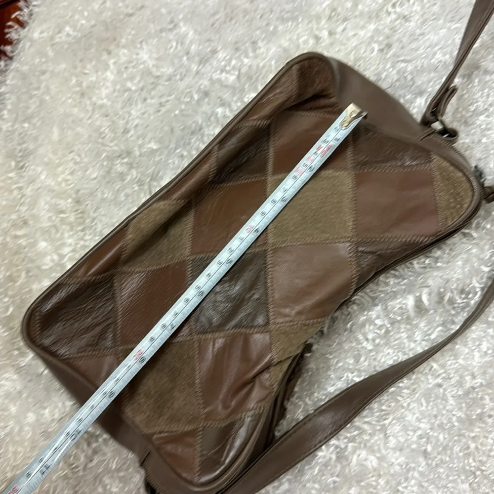 Carpet bags of American vintage leather patchwork purse